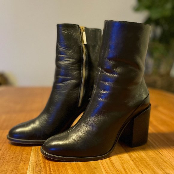 Dear Frances Spirit Boot, Black, Size 8, 100% Italian Leather, Hand Made In Ital - Picture 2 of 10